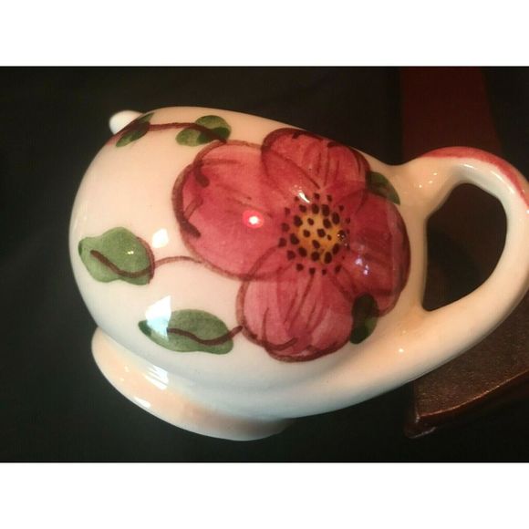 Stetson Style Red Flower Sugar Bowl n Creamer. - Picture 3 of 8